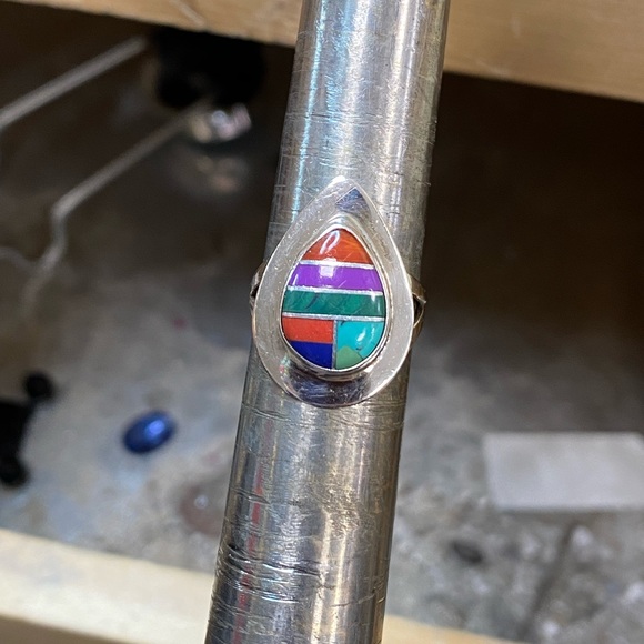 Navajo made Teardrop ring - Picture 7 of 8